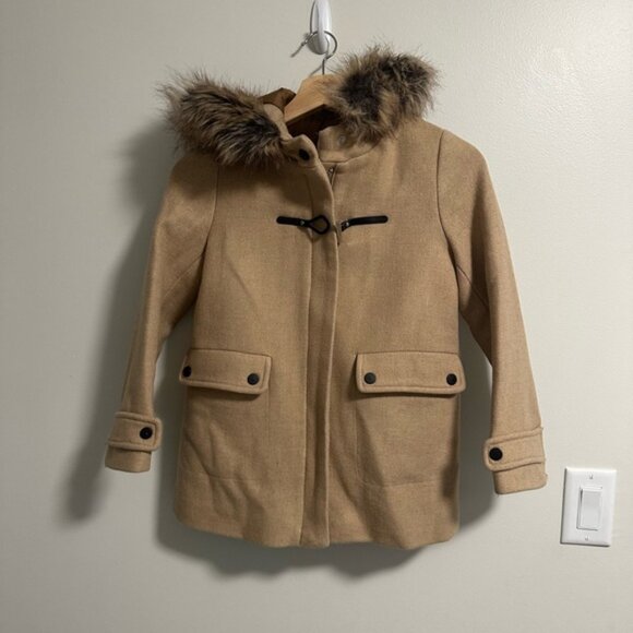 Zara Pea Coat girl size 10 wool blend - Picture 2 of 8
